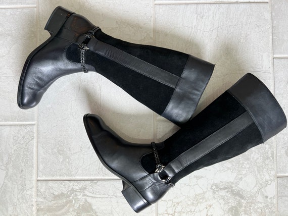 Vintage Riding Boots by Coldwater Creek/ Genuine Leather and Suede Knee High Boots Size 7