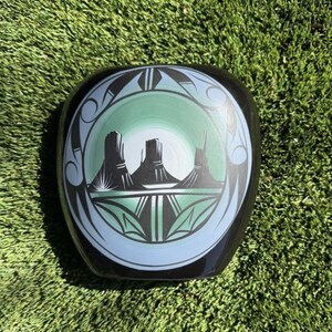 Vaso Cedar Mesa firmato, nativo americano Navajo, ceramica firmata