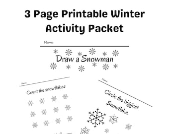 3 Page Fall Printable Activity Packet - Etsy