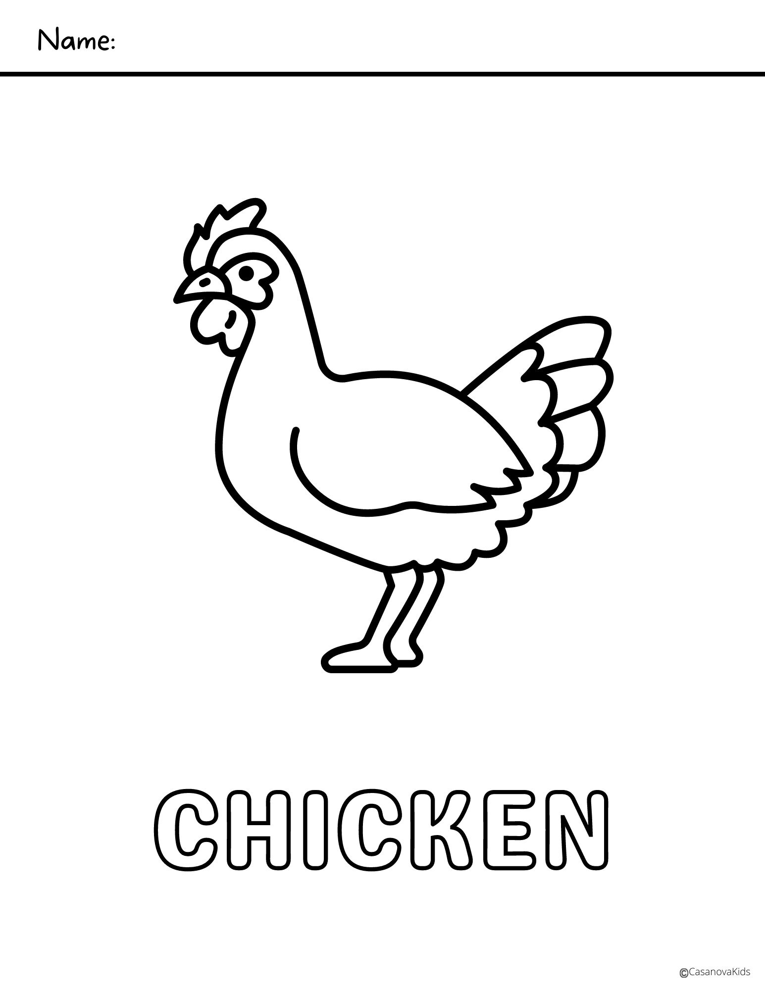 Printable Animal Coloring Pages 6-count - Etsy