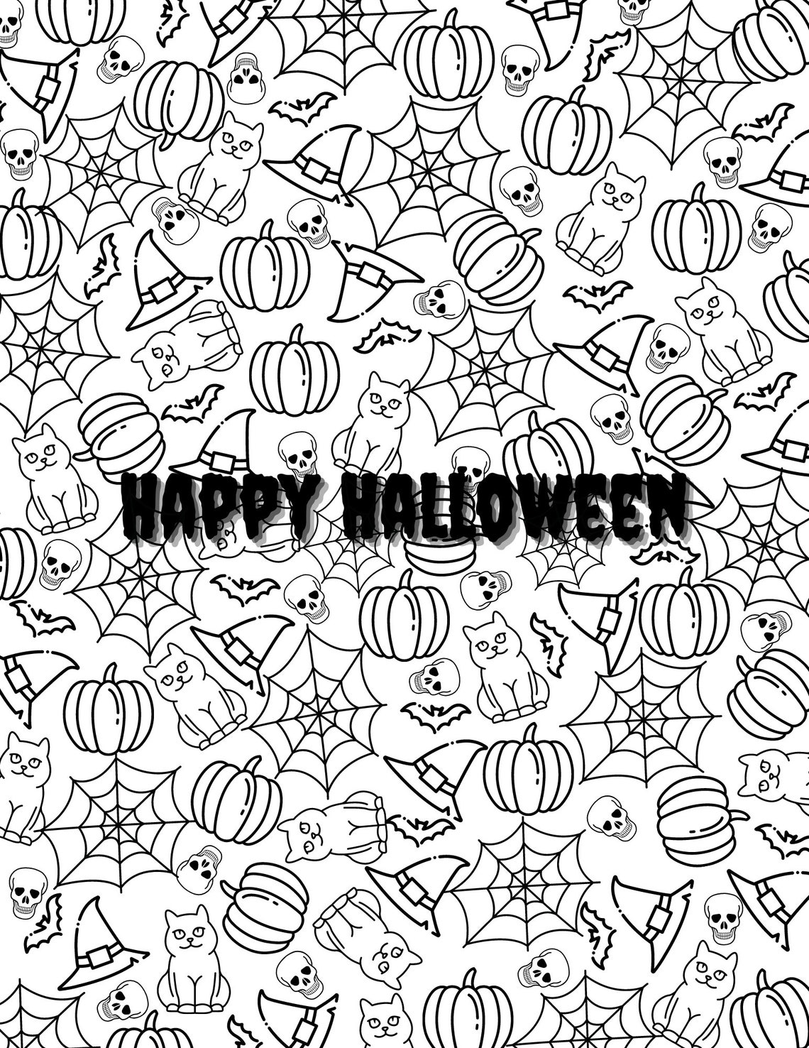 Printable Halloween Coloring Pages - Etsy