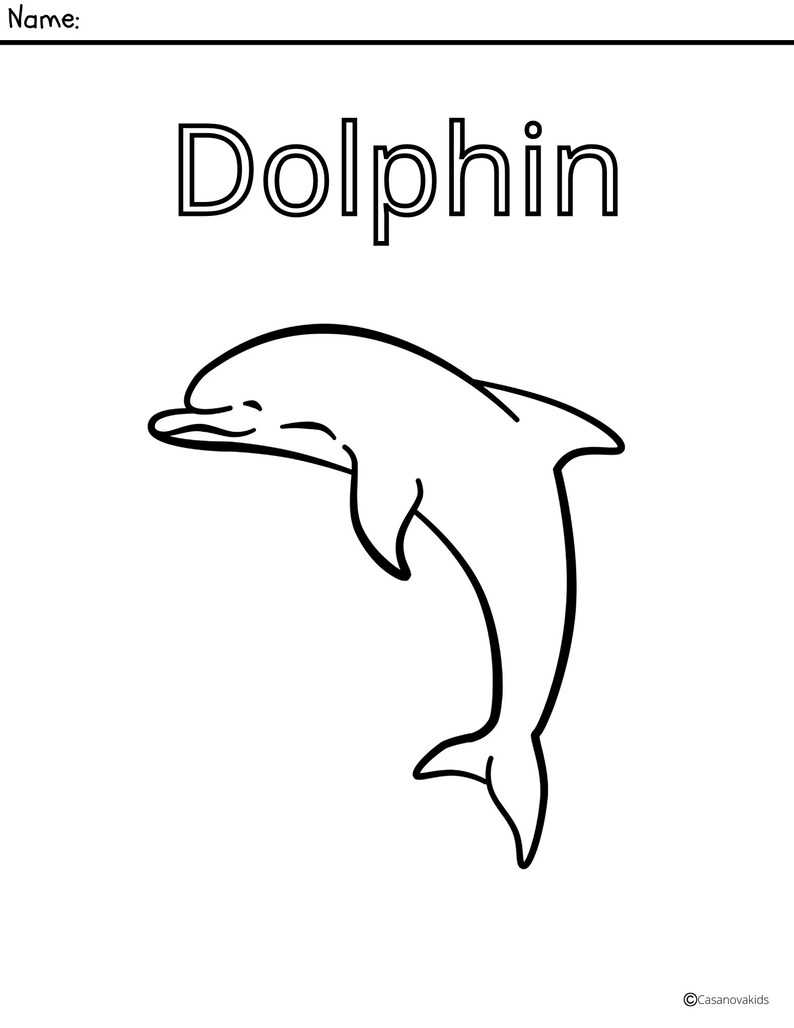6 Printable Sea Creature Coloring Pages - Etsy