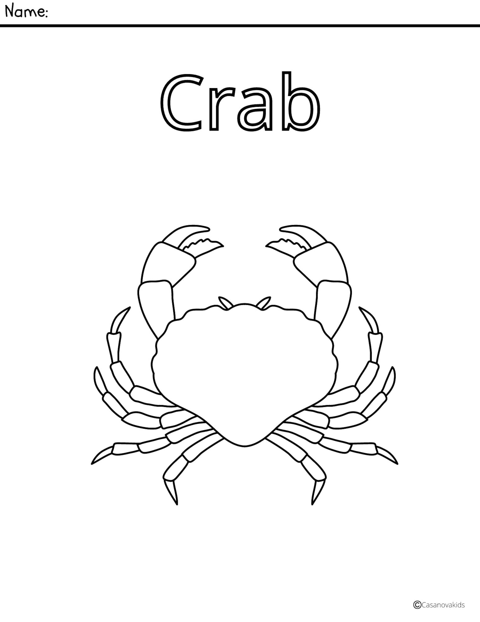 6 Printable Sea Creature Coloring Pages Etsy