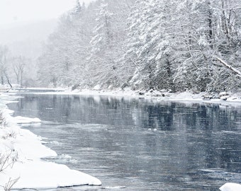 Greenbrier River Cass West Virginia, Mountain Stream, Decorative Wall Art, Fine Art Photography, Premium Print, Winter Stream