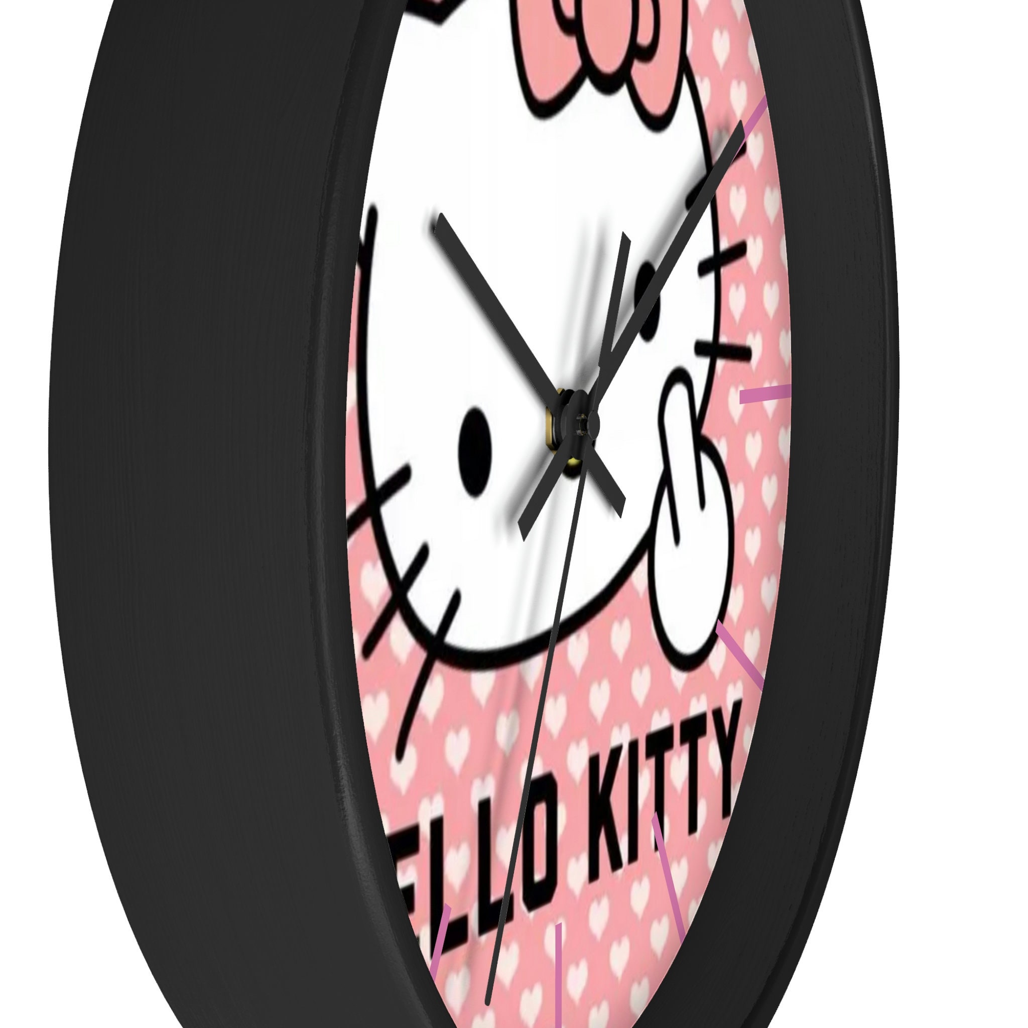 Hello Kitty Non Ticking Wall Clock - Decorative Wooden Wall Clock