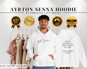 Ayrton Senna Vintage F1 Sweatshirt - Unisex Heavy Cotton Blend Hoodie - Formula 1 Racing Sweatshirt - Ayrton Senna quotes - McLaren