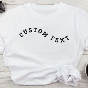 Personalized Tee, Custom Text, Custom Tshirt, Personalized Shirt, Wavy Custom Text, Groovy Custom Font, Personalized Gift For Any Occasion