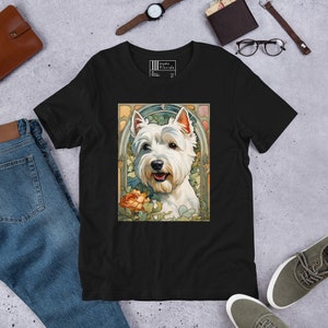 Westie Unisex t-shirt/ West Highland Terrier/ Men's tee/ Women's Tee/ Pet Gift/ Westie Lover/ Doggie/ Original Art/ 111 Studio/ Westie Gift