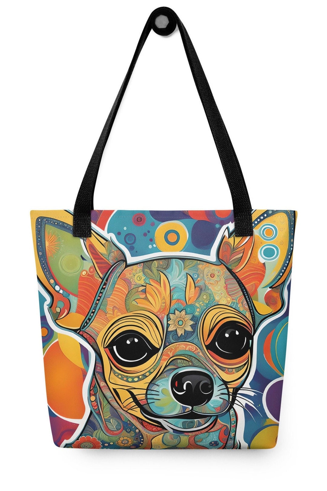 Buy Chihuahua Art Tote Bag: Groovy Boho Chi Mom Gift Online in India