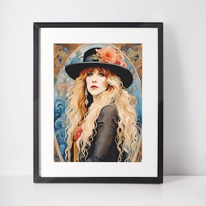 Impresión Giclée / Bellas Artes / Decoración de pared femenina / Retrato / Póster / Música / Art Nouveau / Gypsy Soul / Cantante / Arte de fans / Boho