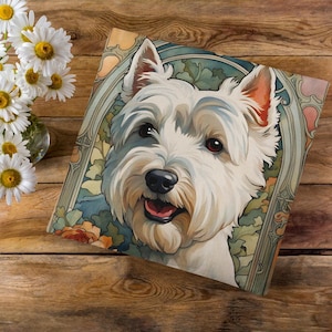 Westie Premium Pillow Cover | West Highland Terrier | Original Art | 111 Studio | Dog Lover | Westie Gift | Westie Art | Westie Mom | Dogs