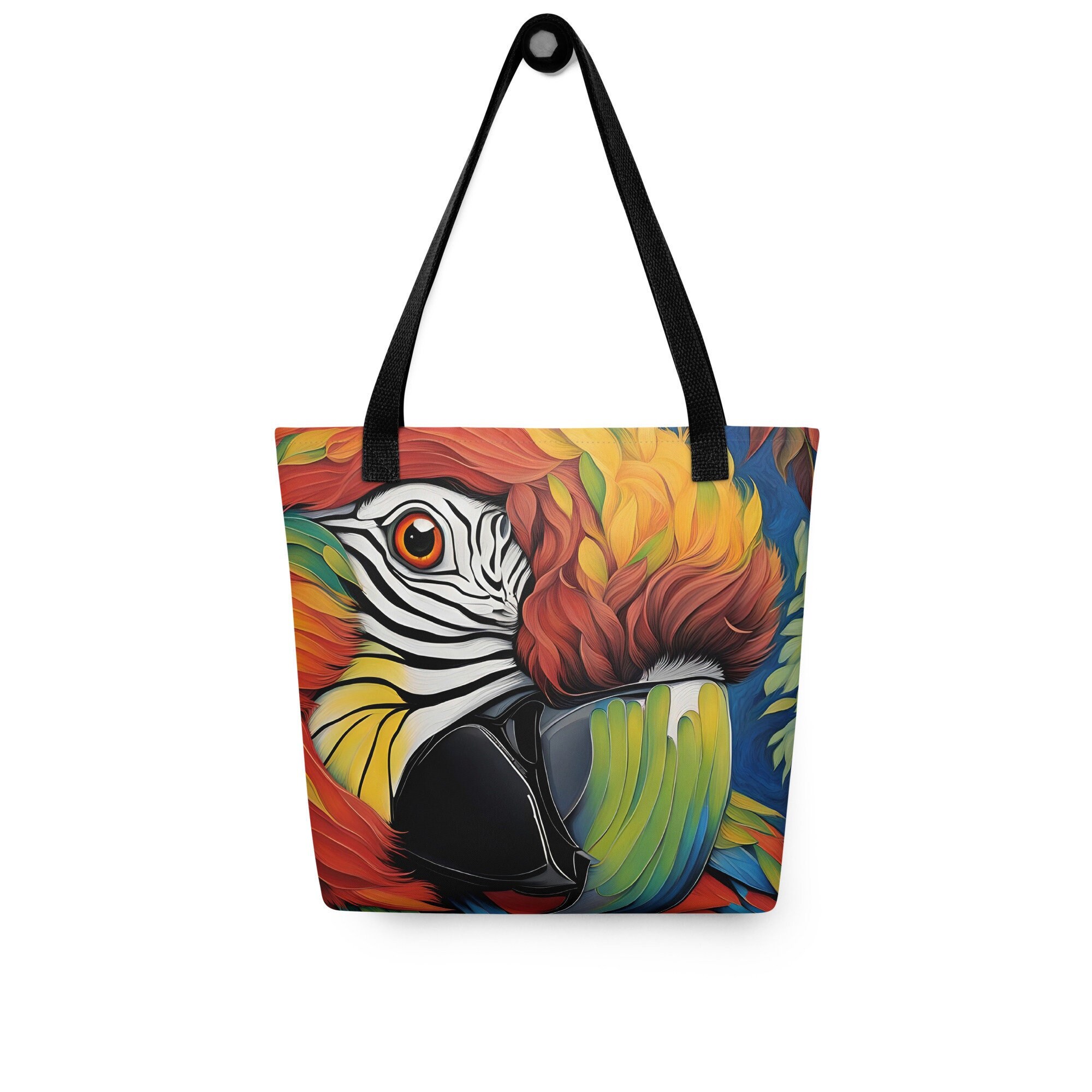 Parrot Tote | Colorful Purse | Parrothead Gift | Macaw Carryall | Tropical Decor | Tiki Bar | Parrot Head | Jimmy Buffet | Margaritaville