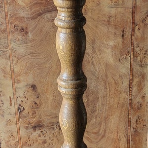 Antique oak flower stand