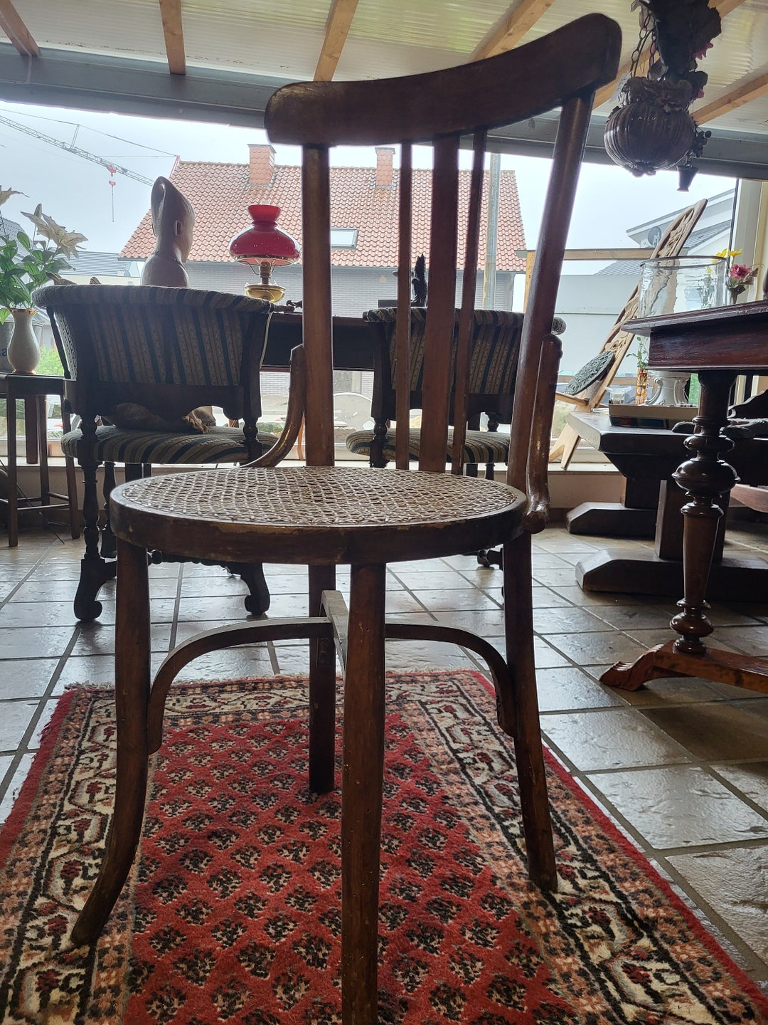 Classic Vintage Wicker Bistro Chair Etsy