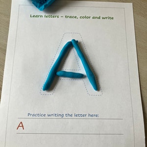 26 pages Uppercase letters trace, color and write
