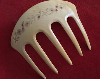 ANTIQUE CELLULOID HAIR comb c.1910