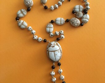 MAX NEIGER scarab bead necklace c.1920