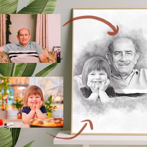 Memorial Photo Gift, Loss of Father, Combine Photos (Digital Download)