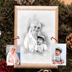 Combine Photos-Add Deceased Loved One to Photo - Add Person to Photo - Family Portrait From Different Photos -Gift for Dad Mom Add Someone