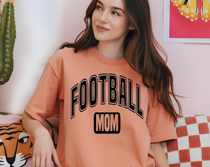 Football Mom T-Shirt: Varsity Graphic Tee, Game Day Outfit