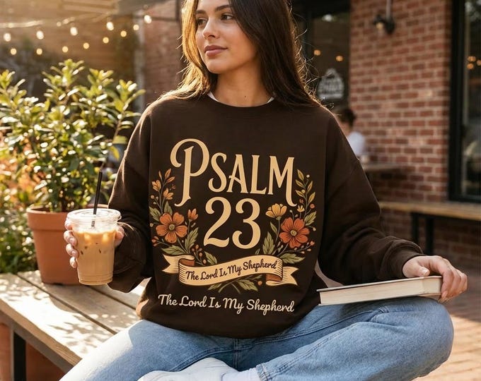 Floral Christian Sweatshirt Design • Scripture PNG SVG (Digital Download)