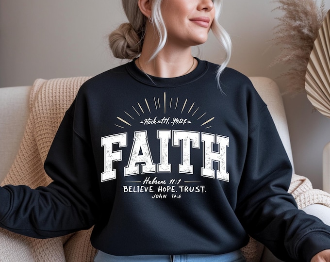 Faith Christian Quote Printable | Hebrews 11:1 Bible Verse | Believe Hope Trust | Digital Download