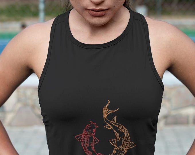 Koi Fish Tank Top – Japanese Yin Yang Athletic Shirt