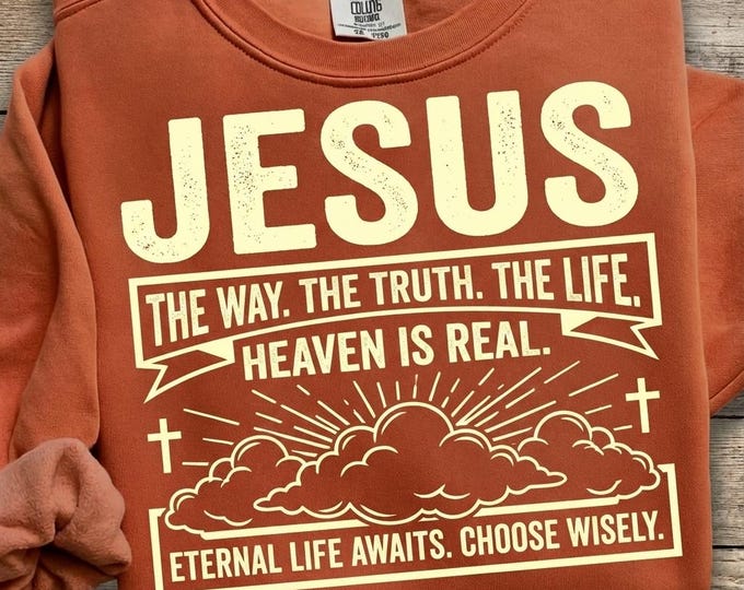Jesus Christian Shirt Graphic | Faith-Based Design (PNG)