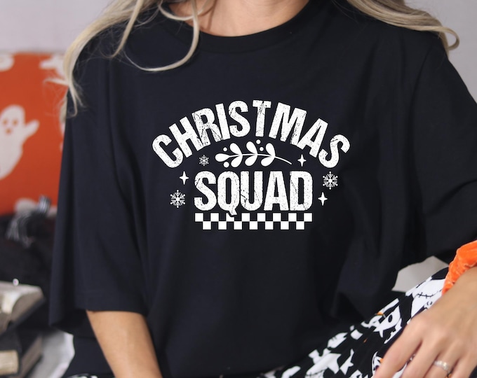 Festive Family Holiday Crew Tee: Christmas Squad Matching Outfit for Group Celebration