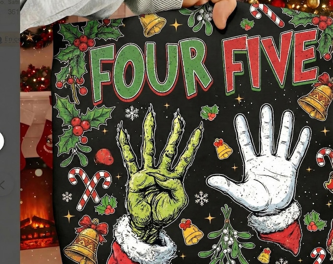 Funny Grinch Hand Sign Christmas SVG | Holiday Shirt Design (Digital Download)