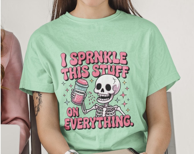 Whimsical Skeleton Graphic T-Shirt: Halloween Fashion Statement