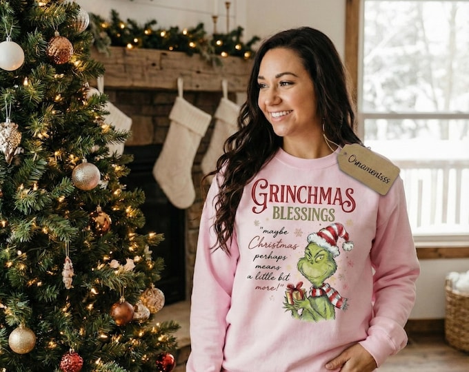 Grinchmas Blessings PNG, Funny Christmas Sublimation Design (Digital Download)