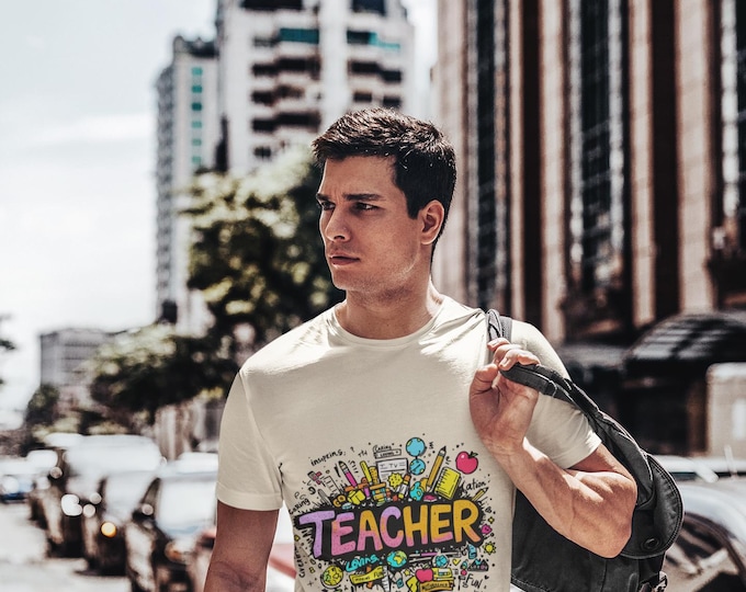 Teacher Graffiti PNG | Best Teacher Ever Sublimation Design | Back to School Gift | Inspiring Teacher Clipart