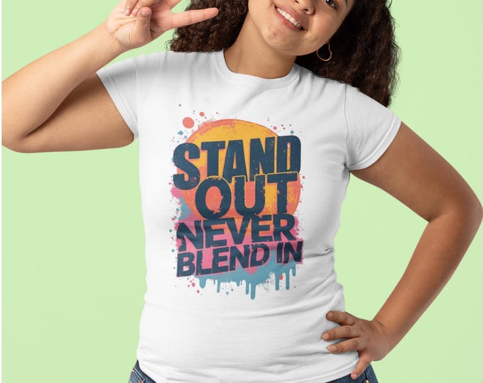 Unisex 'Stand Out' Graphic Tee: 100% Cotton Softstyle T-Shirt