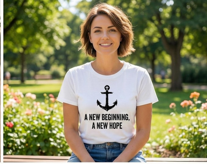 Christian Anchor T-Shirt • Inspirational Faith Tee, Religious Gift