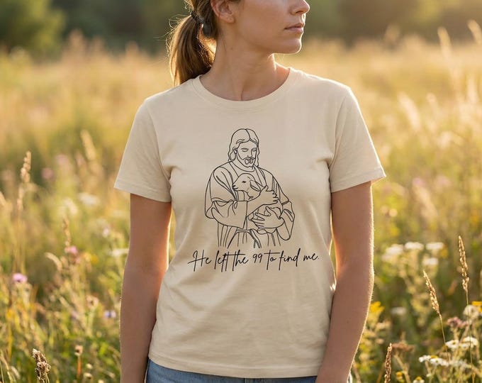 Jesus and Lamb Line Art | Christian Shirt Design (Digital Download)