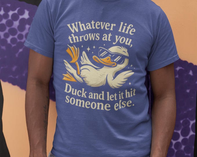 Whimsical Duck T-Shirt: Funny Duck Lover Gift, Softstyle Cotton Tee