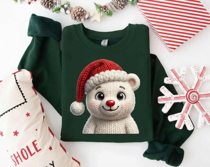 Crochet Reindeer PNG | Knitted Christmas Graphic (Digital Download)