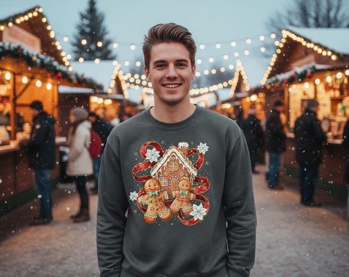 Charming Holiday Illustration Featuring a Whimsical Gingerbread Scene Designed for Festive Creative Projects