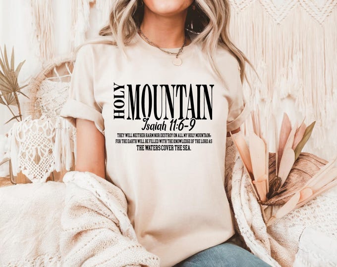 Holy Mountain Christian T-Shirt: Faith Inspired Graphic Tee