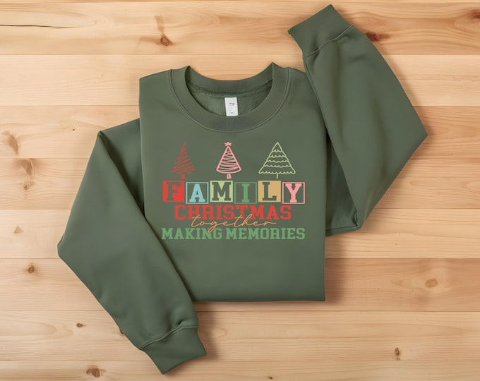 Family Christmas T-Shirt: "Together Making Memories" Festive Graphic Tee