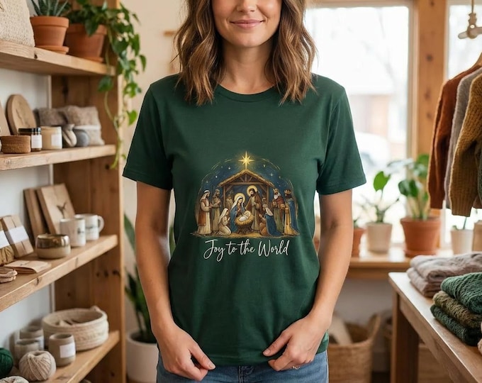 Nativity Scene SVG PNG, Joy to the World, Christmas Design (Digital Download)