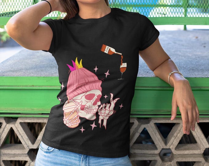 Pink Skull Muscle Tank Top: Edgy Street Style with Star Details