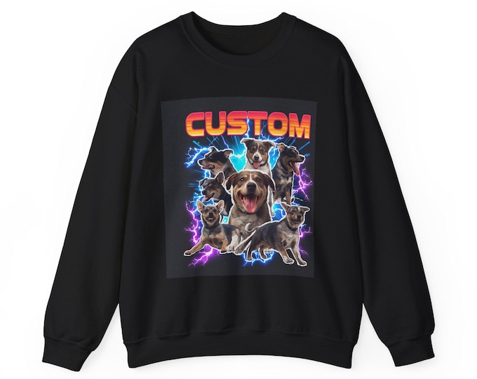 Custom Comfort Colors Pet T-Shirt: 90s Retro Dog & Cat Portrait