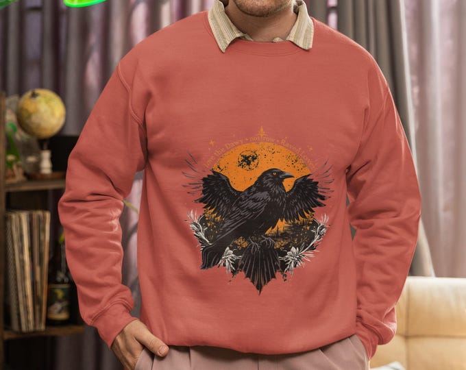Raven Sweatshirt – Gothic Crow Horror Pullover