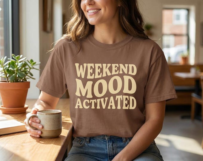 Weekend Mood Activated Retro SVG | Groovy Shirt Design (Digital Download)