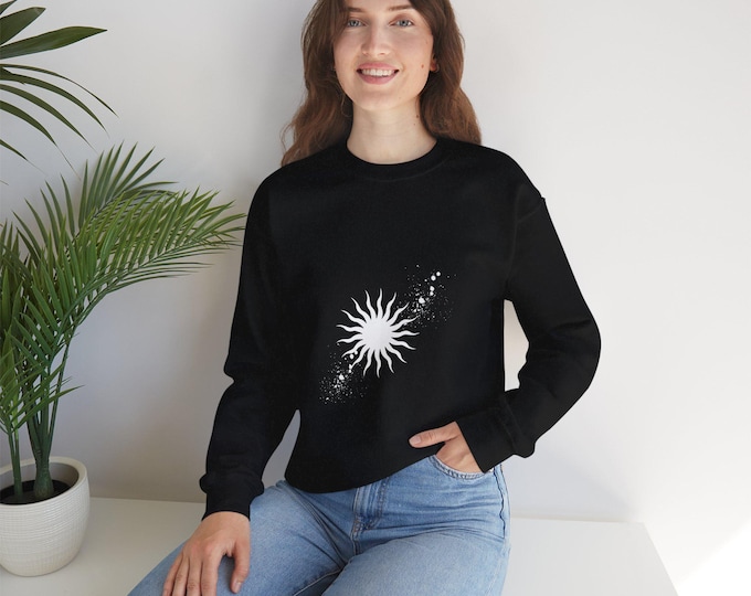 Sun Graphic Sweatshirt – Minimalist Celestial Pullover