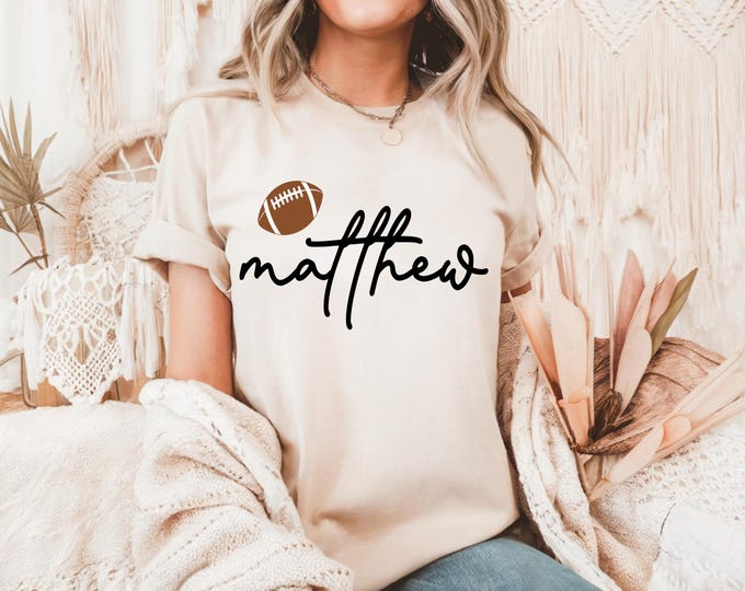 Personalized Football Name Sweatshirt: Custom Game Day Crewneck