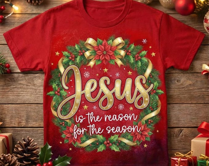 Christian Christmas Design • Jesus PNG SVG, Holiday Graphic (Digital Download)
