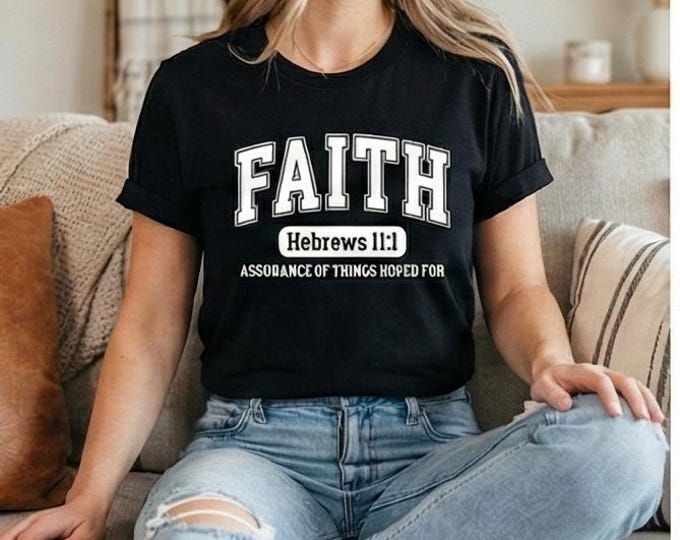 Faith Hebrews 11:1, Christian Typography Design (Digital Download)